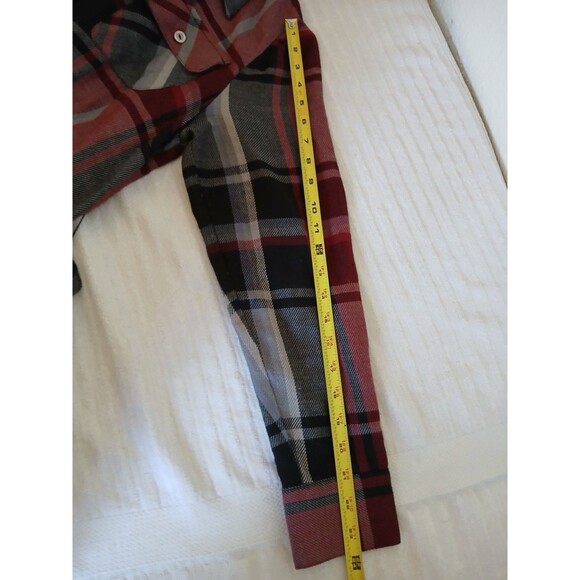 Soft Surroundings Women’s M Plaid Shirt Dress Long Sleeve Button Front Belted - Picture 10 of 12